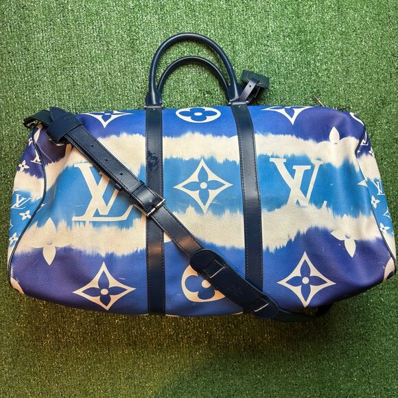 Louis Vuitton LV monogram blue Escale Keepall 50 duffle bag travel bag - Picture 10 of 12